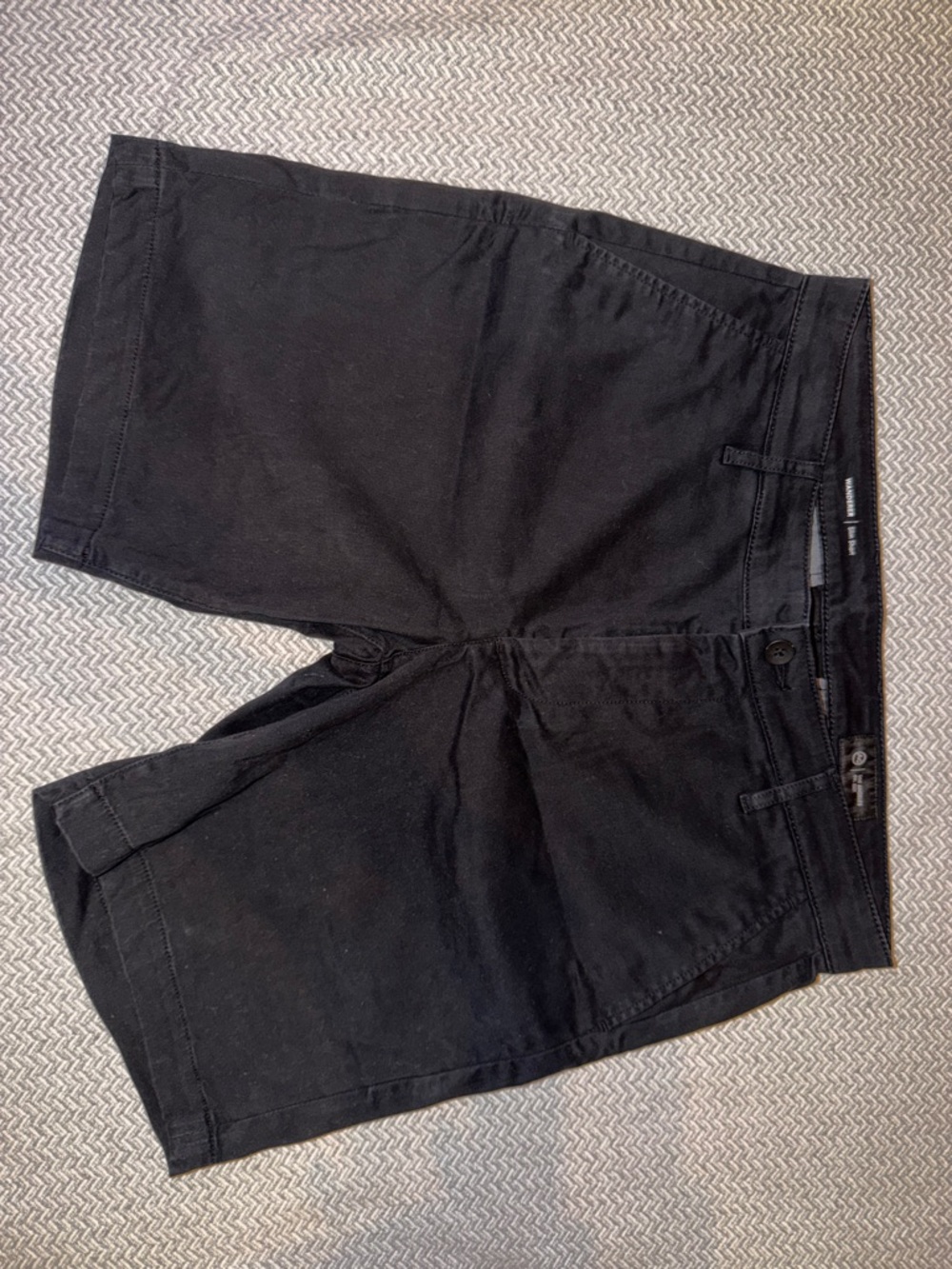 AG Wander Black Flat-Front Men's Shorts